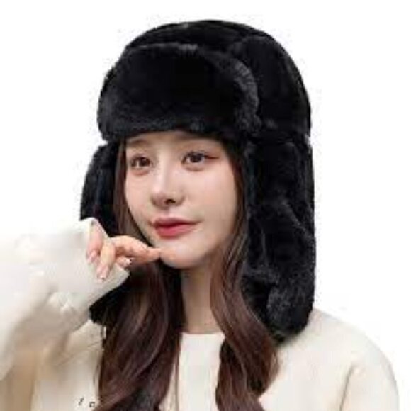 Vintage Fluffy Trapper Women Hat - Picture 1 of 6